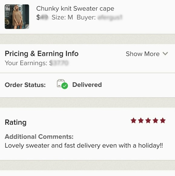 ⚡1 Left⚡Chunky knit Sweater cape - Picture 4 of 4